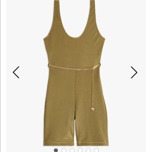 WEWOREWHAT olive green bodysuit brand new